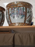 Chinese Famille rose "Rose Medallion" Porcelain Fishbowl/Planter 19inches tall