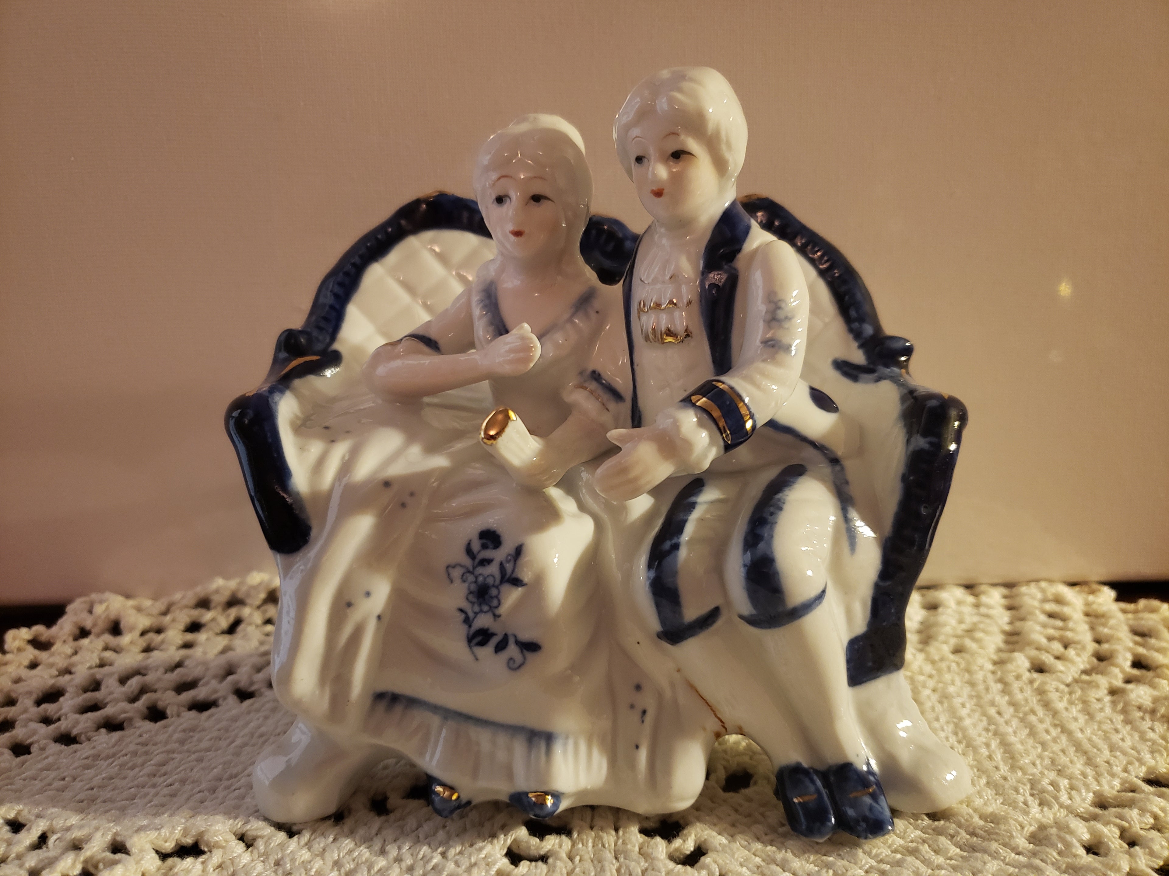Porcelain Figurine of a Couple in 18th Century attire