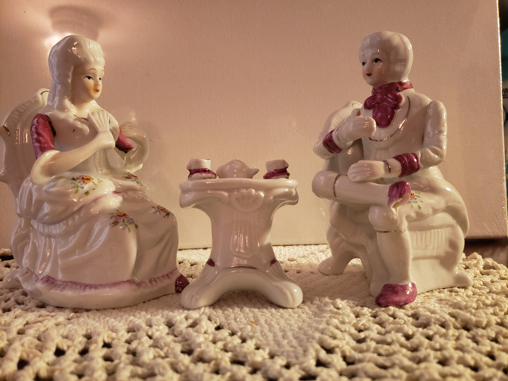 9 piece set of porcelain ceramic figurines