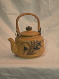 Japanese Satsumas-style Earthenware Teapot with woven Handle